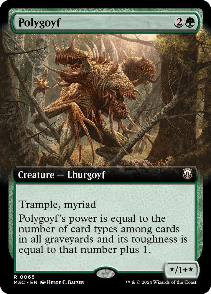 Polygoyf 65/411 (Commander: Modern Horizons 3)  - Extended Art Ripple Foil | Good Games Modbury