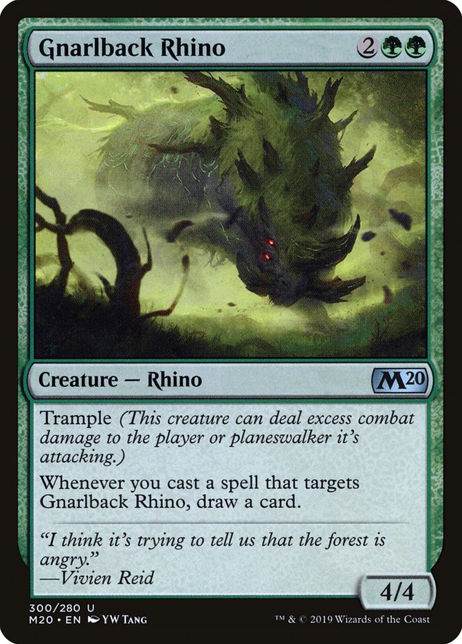 Gnarlback Rhino [Core Set 2020] | Good Games Modbury