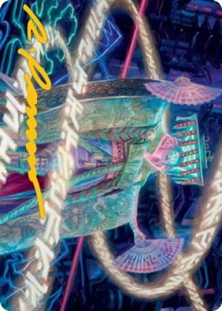 Satsuki the Living Lore Art Card Gold Stamped Signature 5 (Art Series: Kamigawa: Neon Dynasty)  | Good Games Modbury