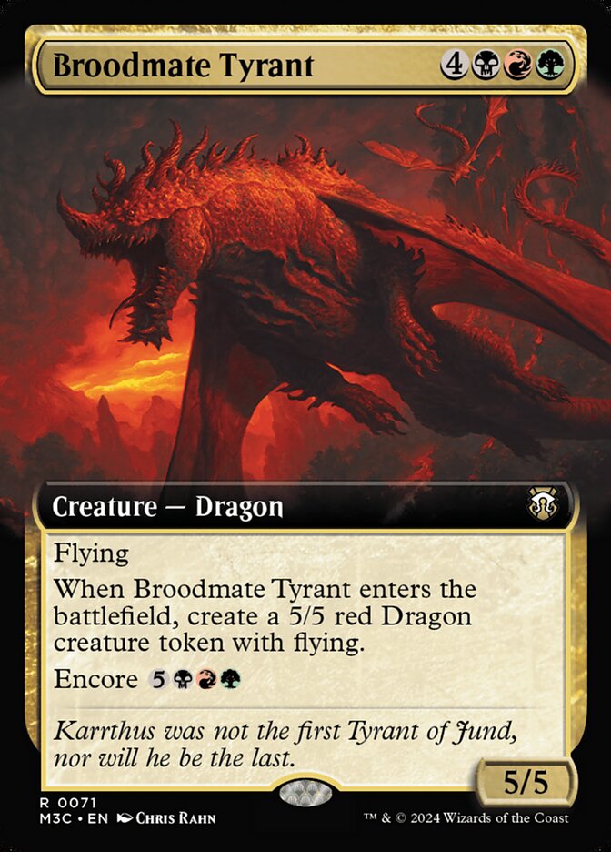 Broodmate Tyrant 71/411 (Commander: Modern Horizons 3)  - Extended Art | Good Games Modbury