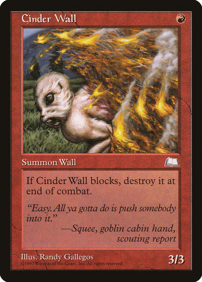 Cinder Wall [Weatherlight] | Good Games Modbury