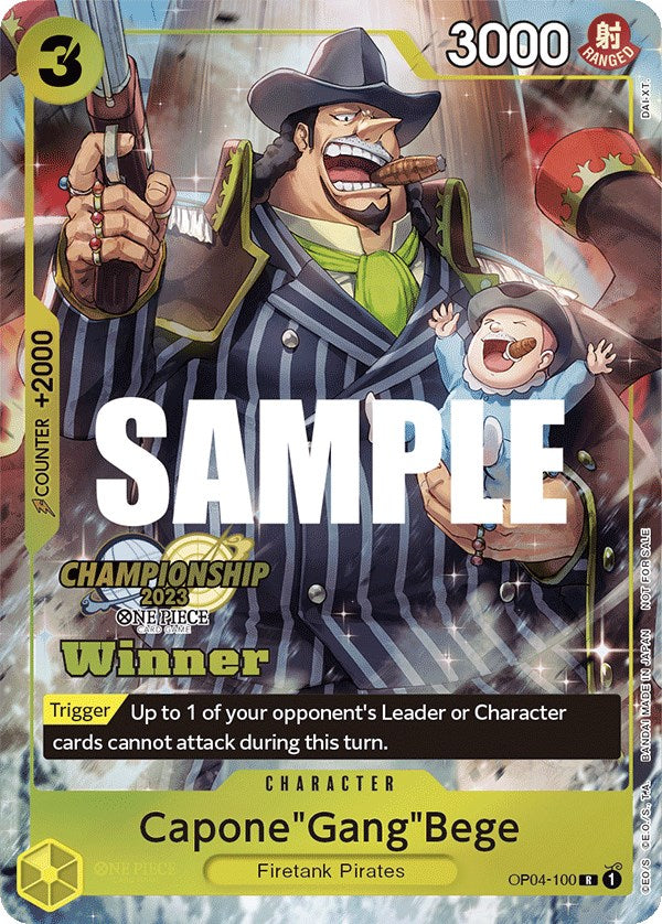 Capone"Gang"Bege (CS 2023 Top Players Pack) [Winner] [One Piece Promotion Cards] | Good Games Modbury