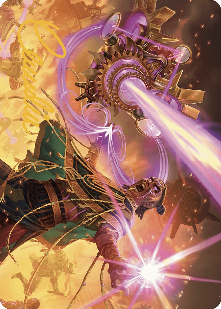 Cosmium Blast Art Card (Gold-Stamped Signature) [The Lost Caverns of Ixalan Art Series] | Good Games Modbury