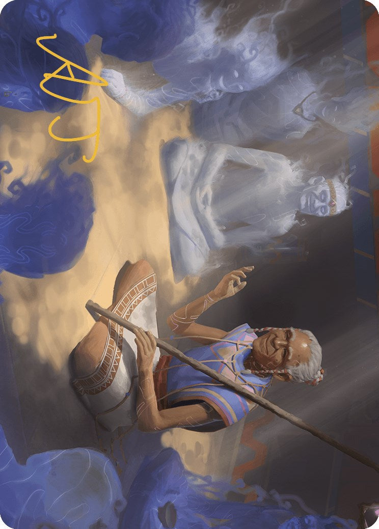 Ancestral Reminiscence Art Card (Gold-Stamped Signature) [The Lost Caverns of Ixalan Art Series] | Good Games Modbury