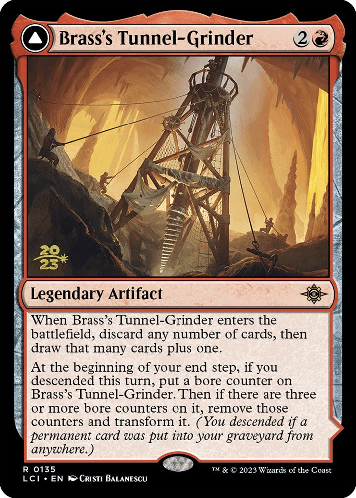 Brass's Tunnel-Grinder // Tecutlan, the Searing Rift [The Lost Caverns of Ixalan Prerelease Cards] | Good Games Modbury