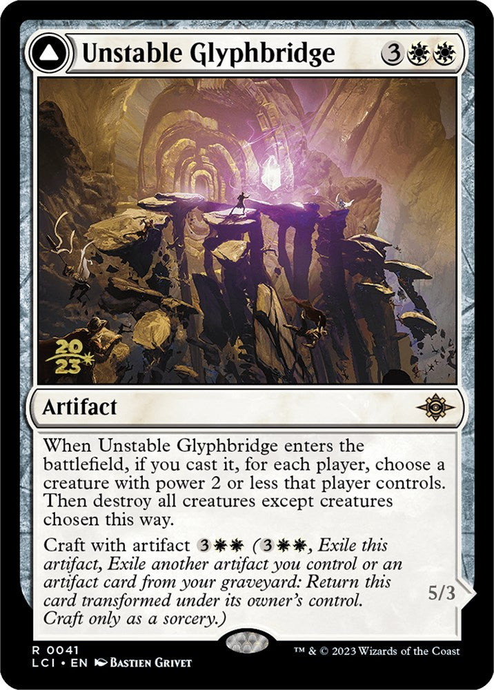 Unstable Glyphbridge // Sandswirl Wanderglyph [The Lost Caverns of Ixalan Prerelease Cards] | Good Games Modbury