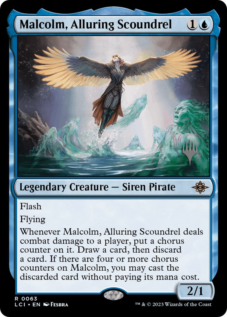 Malcolm, Alluring Scoundrel (Promo Pack) [The Lost Caverns of Ixalan Promos] | Good Games Modbury