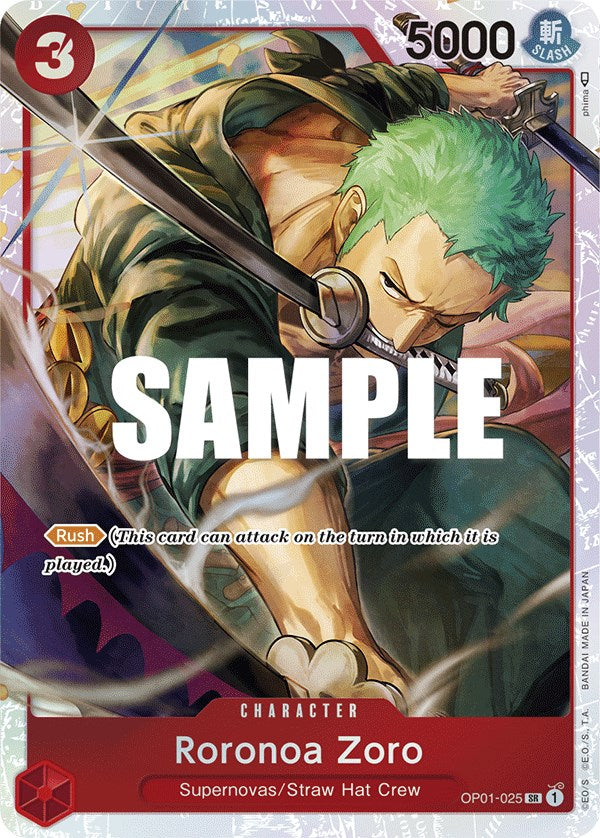 Roronoa Zoro (OP01-025) (Ultra Deck: The Three Captains) [One Piece Promotion Cards] | Good Games Modbury