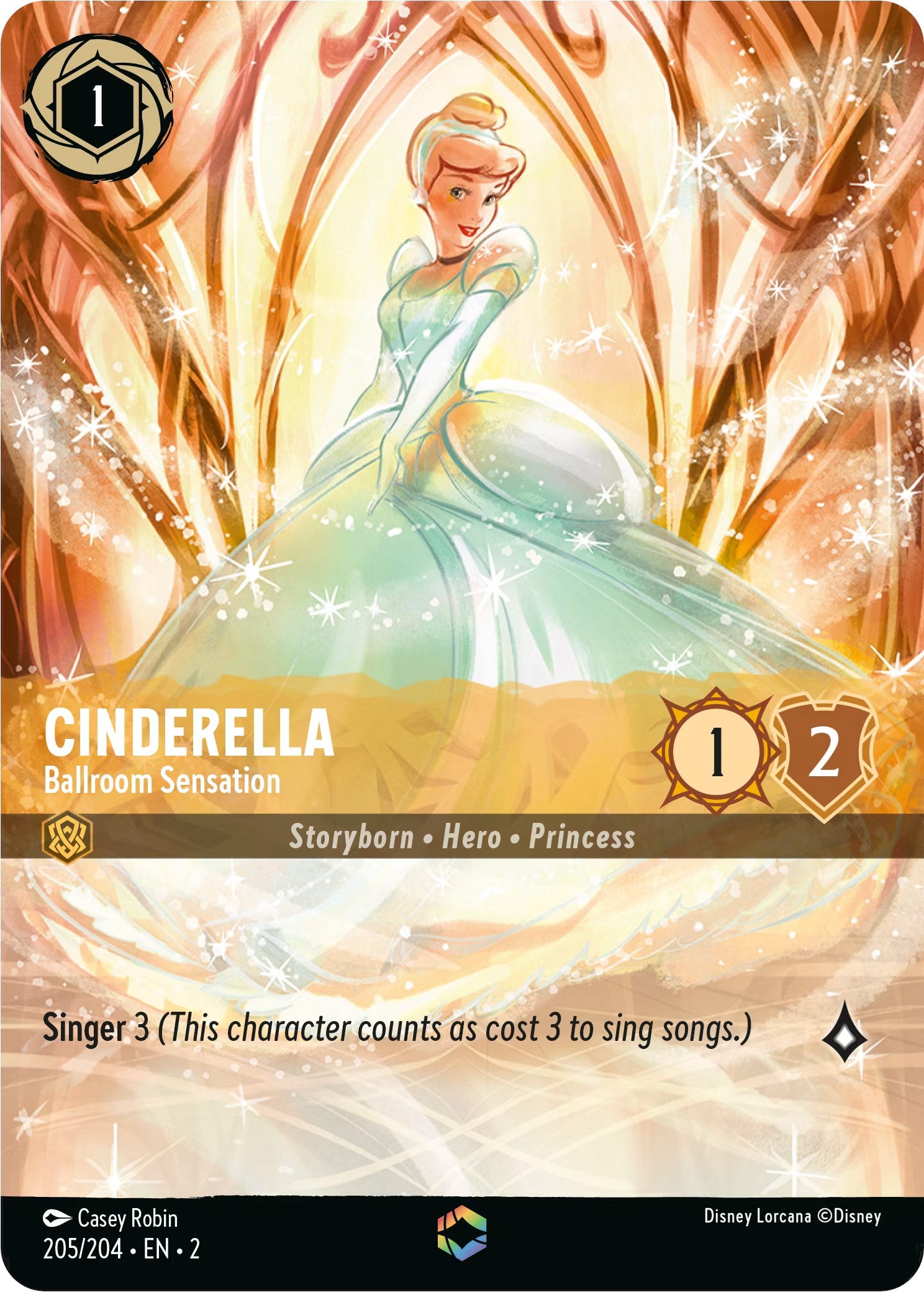 Cinderella - Ballroom Sensation (Enchanted) (205/204) [Rise of the Floodborn] | Good Games Modbury