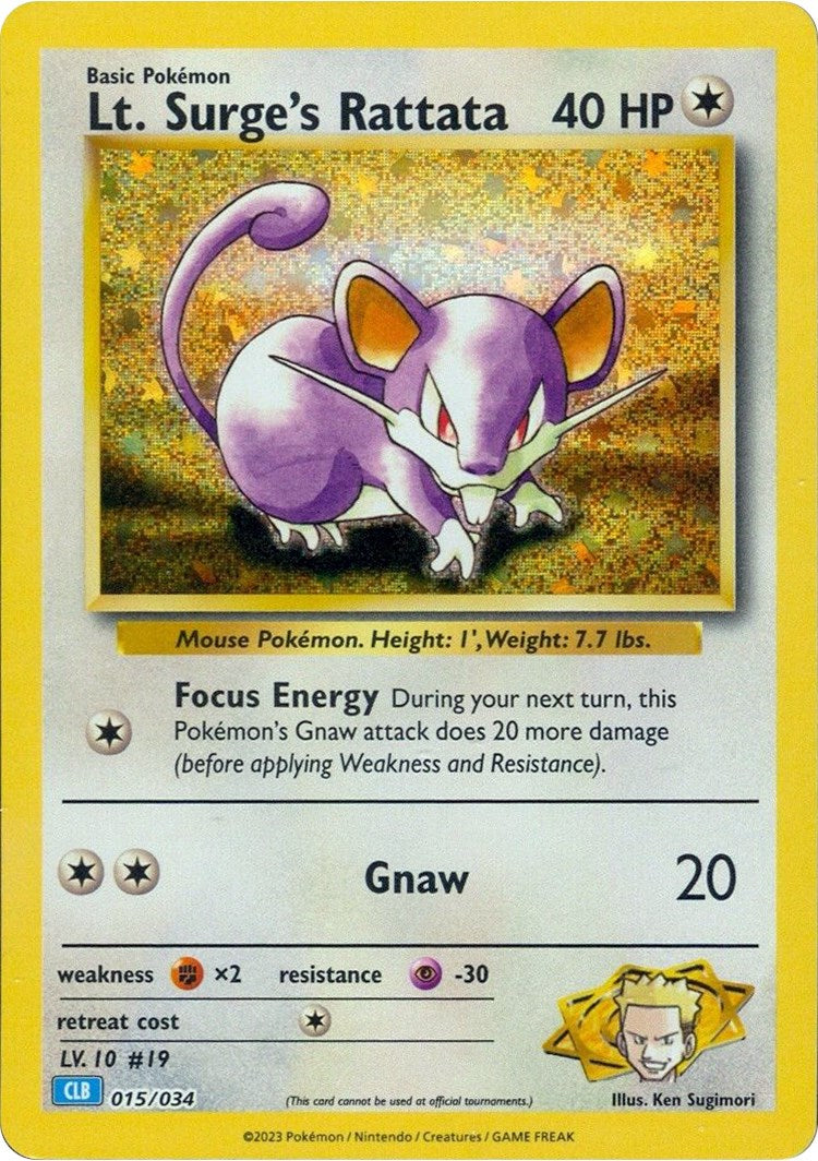 Lt. Surge's Rattata [Trading Card Game Classic] | Good Games Modbury