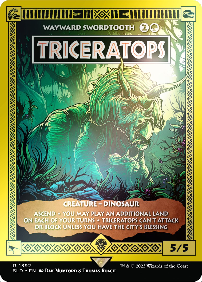 Triceratops - Wayward Swordtooth (Rainbow Foil) [Secret Lair Drop Series] | Good Games Modbury