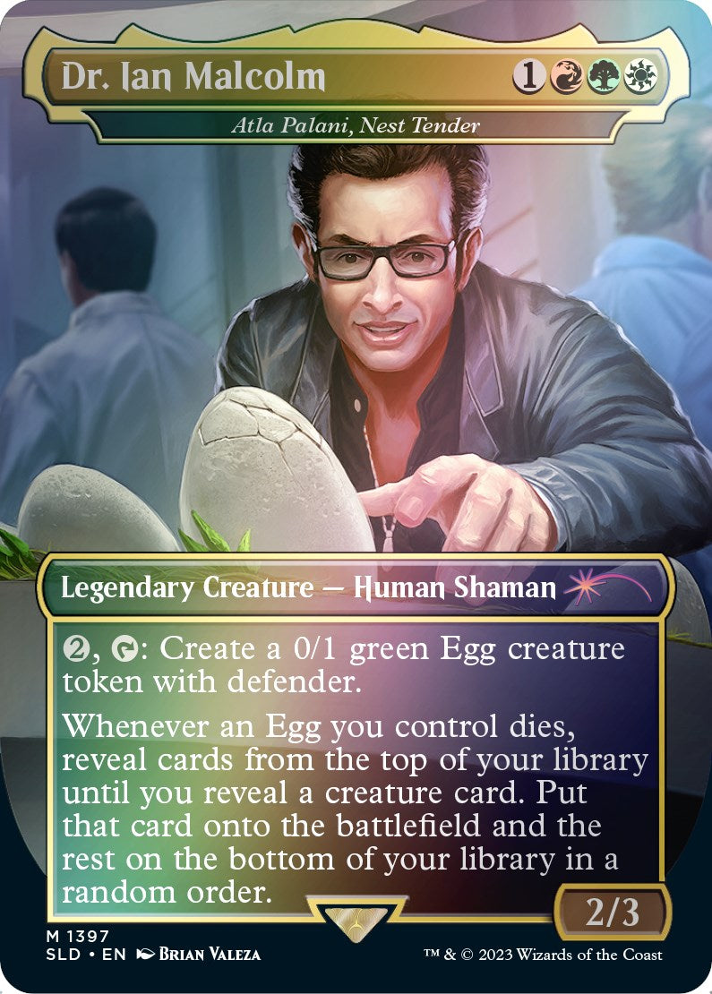 Dr. Ian Malcolm - Atla Palani, Nest Tender (Rainbow Foil) [Secret Lair Drop Series] | Good Games Modbury