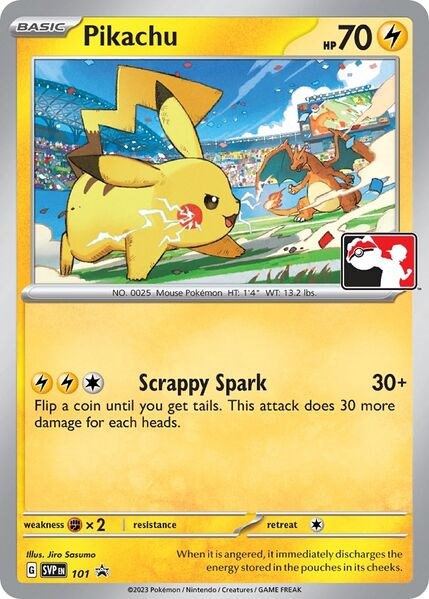 Pikachu (101) (Play Pokemon Promo) [League & Championship Cards] | Good Games Modbury