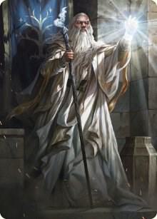 Gandalf the White Art Card 3 (Art Series: Universes Beyond: The Lord of the Rings: Tales of Middle-earth)  | Good Games Modbury