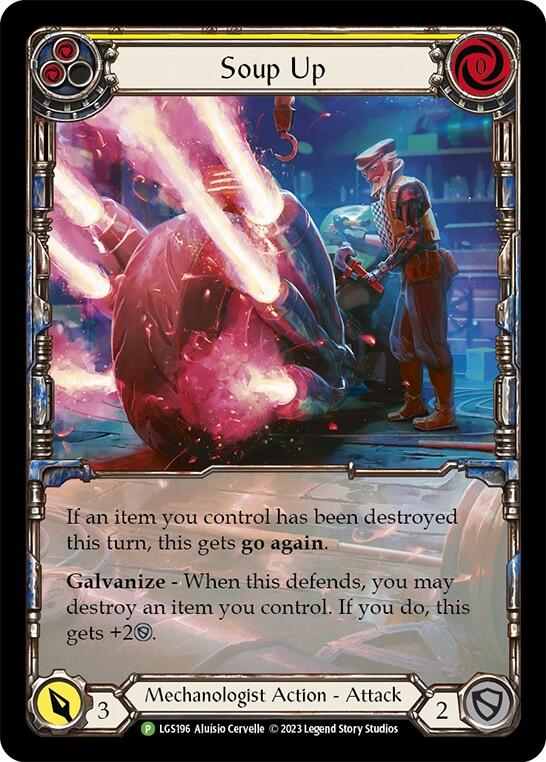 Soup Up (Yellow) [LGS196] (Promo)  Rainbow Foil | Good Games Modbury