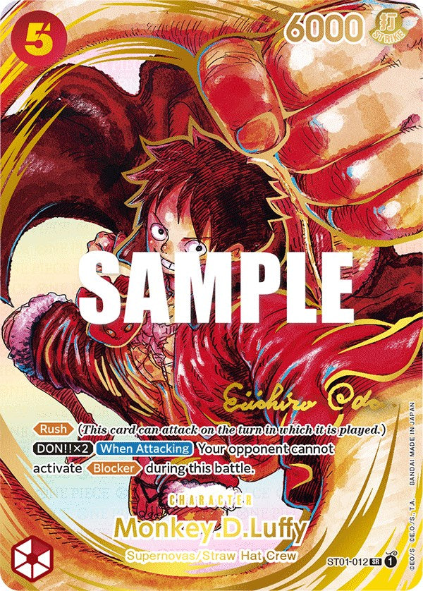 Monkey.D.Luffy (Alternate Art) (Gold-Stamped Signature) [Starter Deck: Straw Hat Crew] | Good Games Modbury