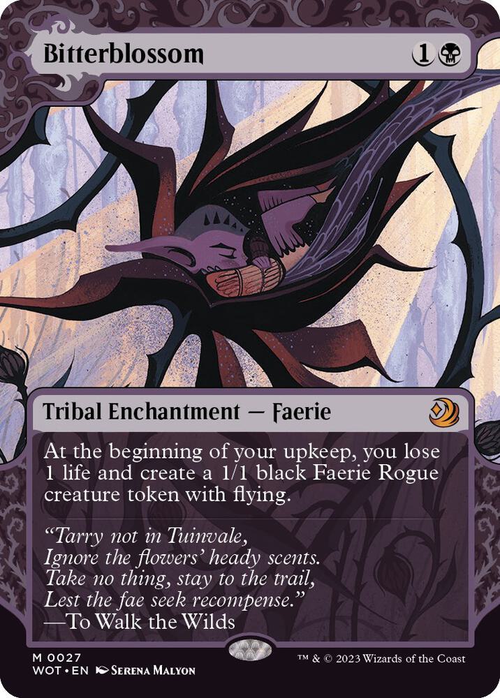 Bitterblossom 27/63 (Wilds of Eldraine: Enchanting Tales)  - Showcase | Good Games Modbury