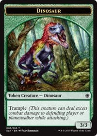 Dinosaur // Treasure (009) Double-Sided Token [Ixalan Tokens] | Good Games Modbury