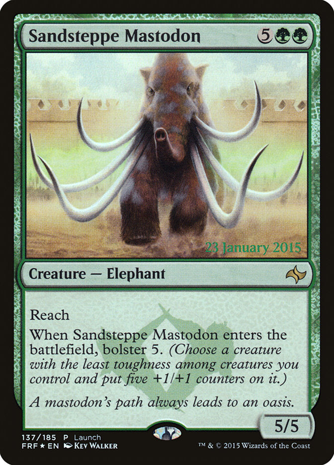 Sandsteppe Mastodon (Launch) [Fate Reforged Prerelease Promos] | Good Games Modbury