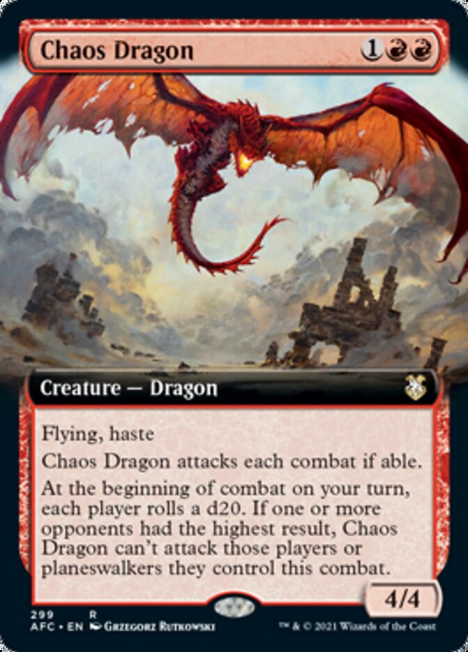 Chaos Dragon (Extended Art) [Dungeons & Dragons: Adventures in the Forgotten Realms Commander] | Good Games Modbury