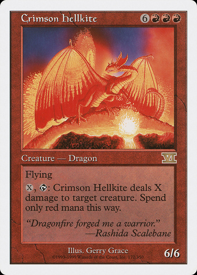 Crimson Hellkite [Classic Sixth Edition] | Good Games Modbury