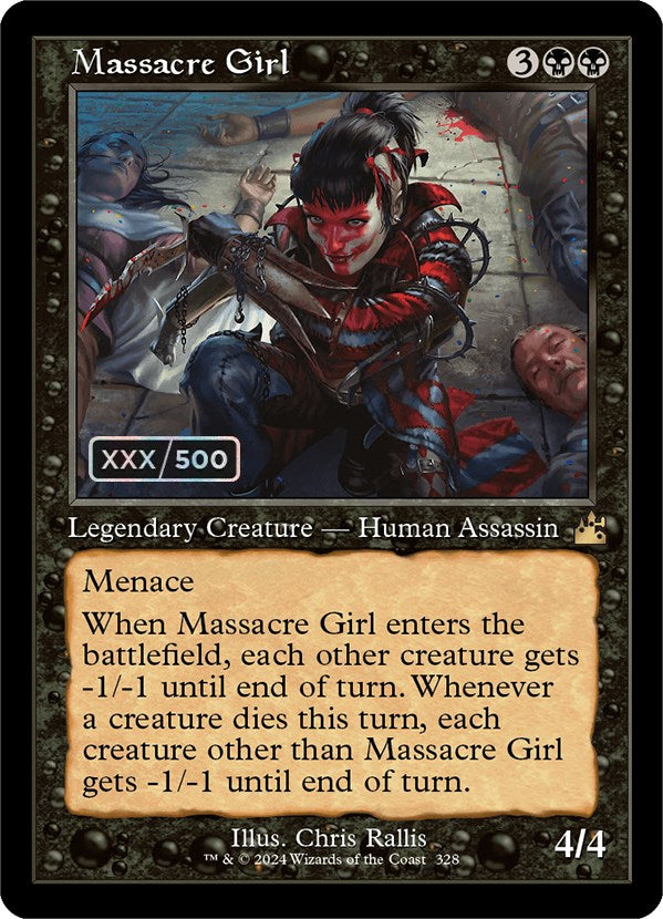 Massacre Girl (Retro) (Serialized) [Ravnica Remastered] | Good Games Modbury