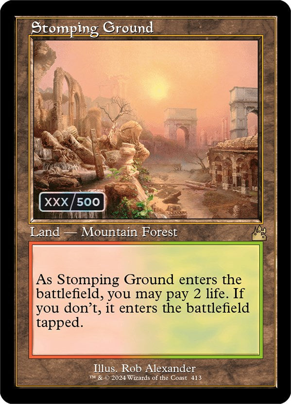 Stomping Ground (Retro) (Serialized) [Ravnica Remastered] | Good Games Modbury