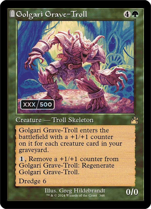 Golgari Grave-Troll (Retro) (Serialized) [Ravnica Remastered] | Good Games Modbury