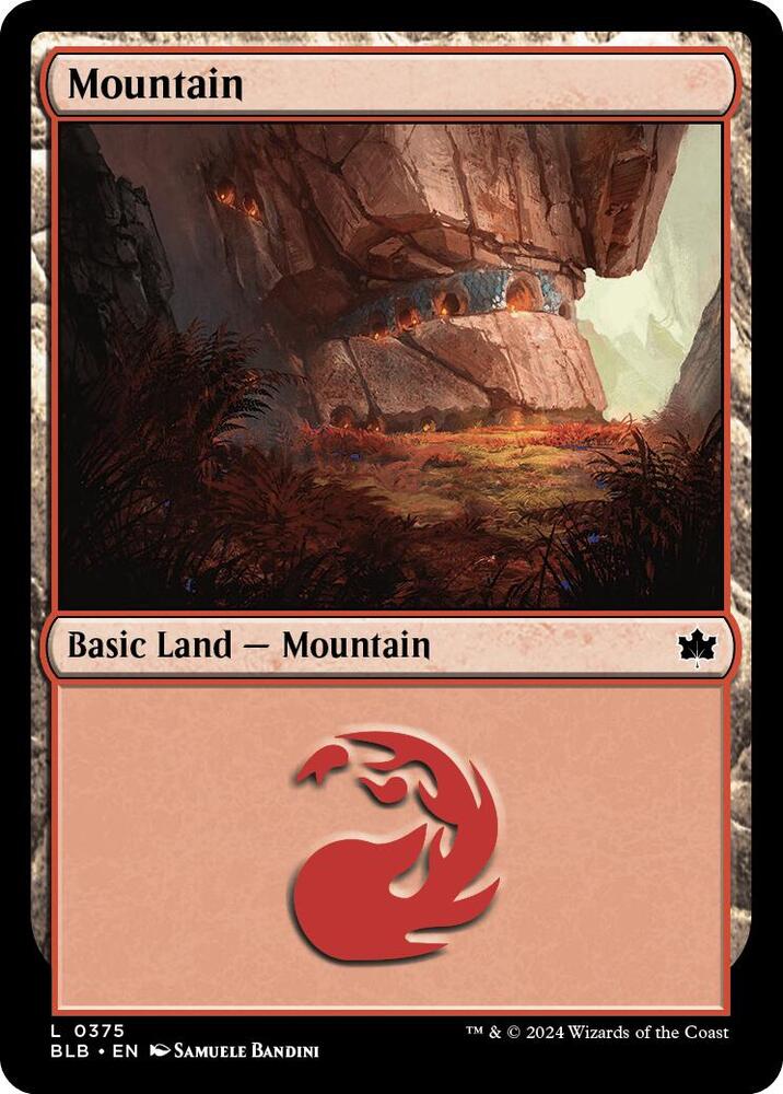 Mountain 375 (Bloomburrow)  - Foil | Good Games Modbury