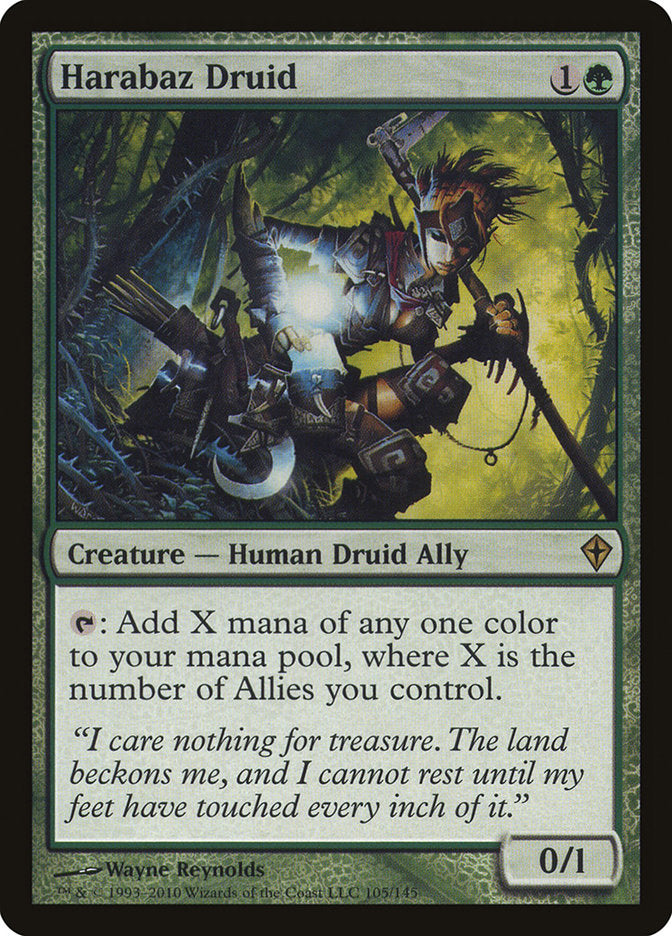 Harabaz Druid 105 (Worldwake)  - Foil | Good Games Modbury