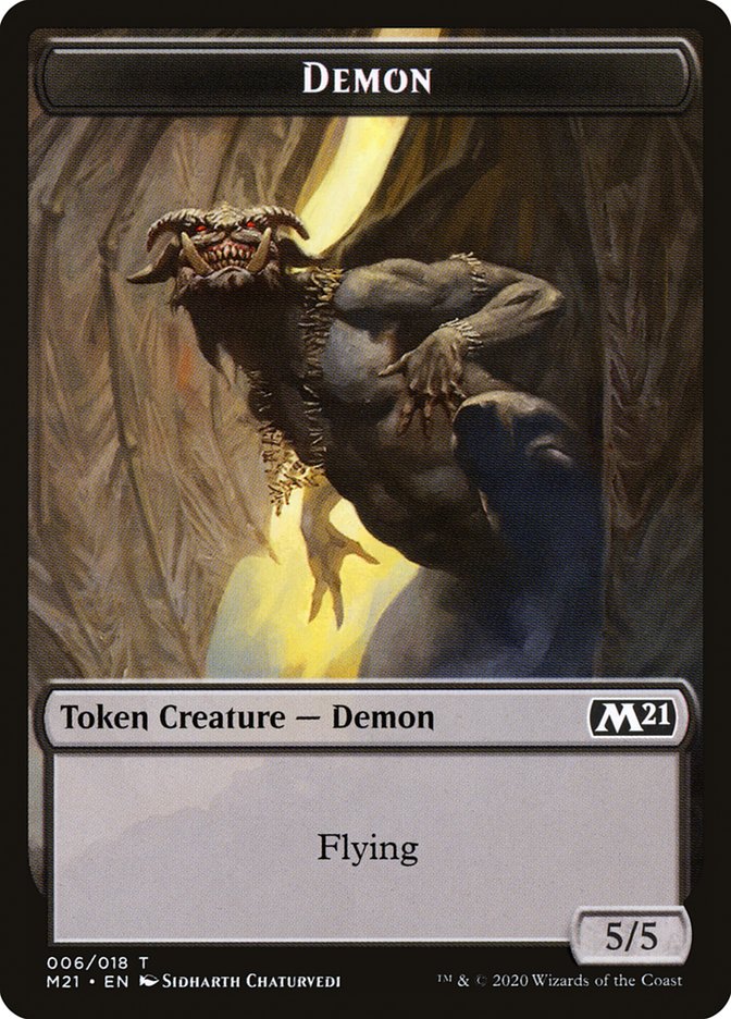 Demon Token [Core Set 2021 Tokens] | Good Games Modbury