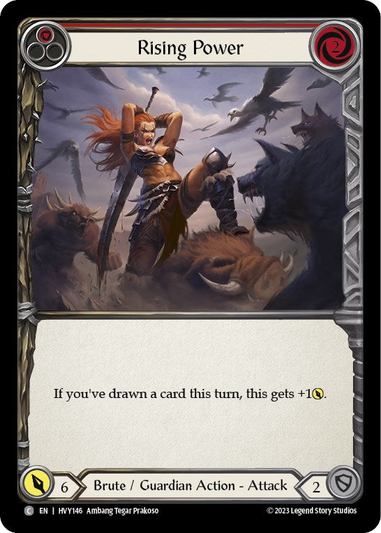 Rising Power (Red) [HVY146] (Heavy Hitters)  Rainbow Foil | Good Games Modbury