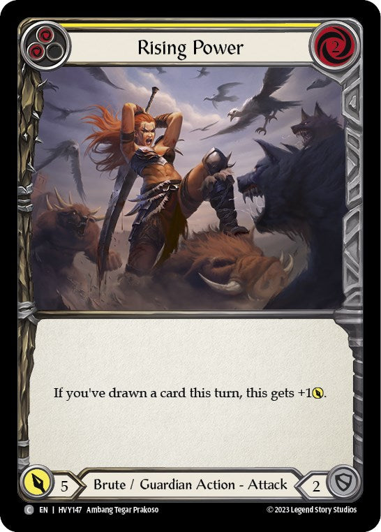 Rising Power (Yellow) [HVY147] (Heavy Hitters)  Rainbow Foil | Good Games Modbury