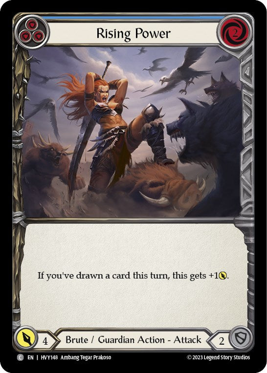 Rising Power (Blue) [HVY148] (Heavy Hitters)  Rainbow Foil | Good Games Modbury