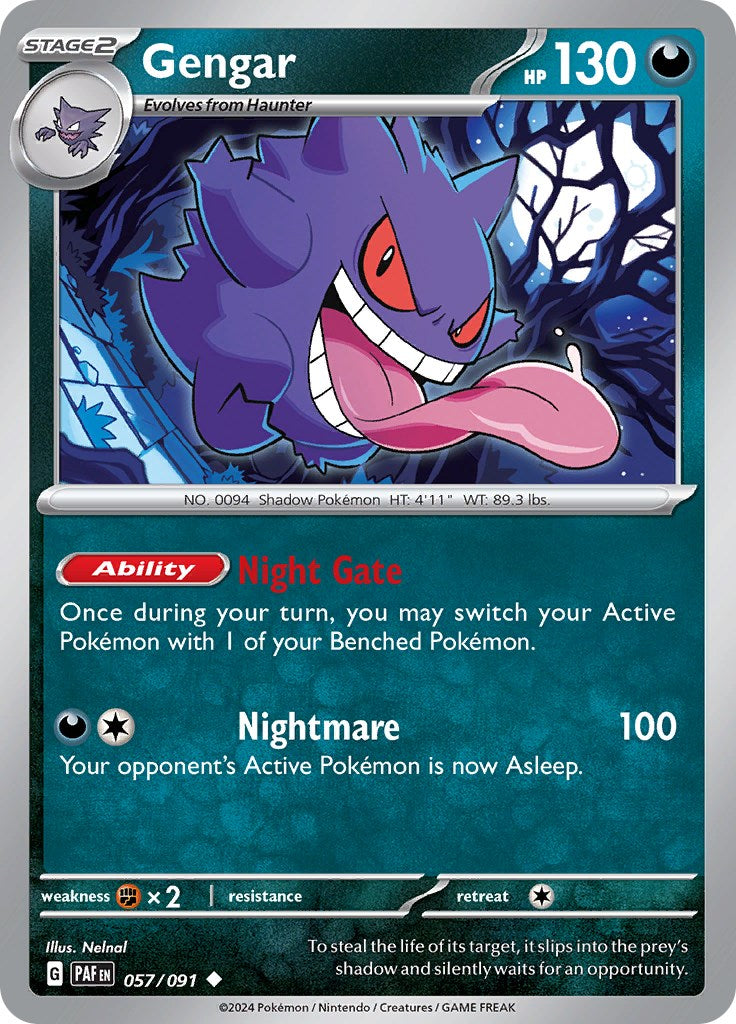 Gengar (057/091) [Scarlet & Violet: Paldean Fates] | Good Games Modbury