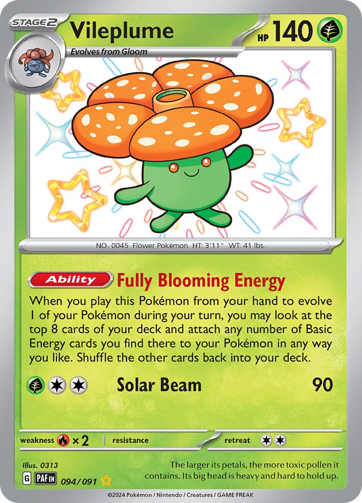 Vileplume (094/091) [Scarlet & Violet: Paldean Fates] | Good Games Modbury