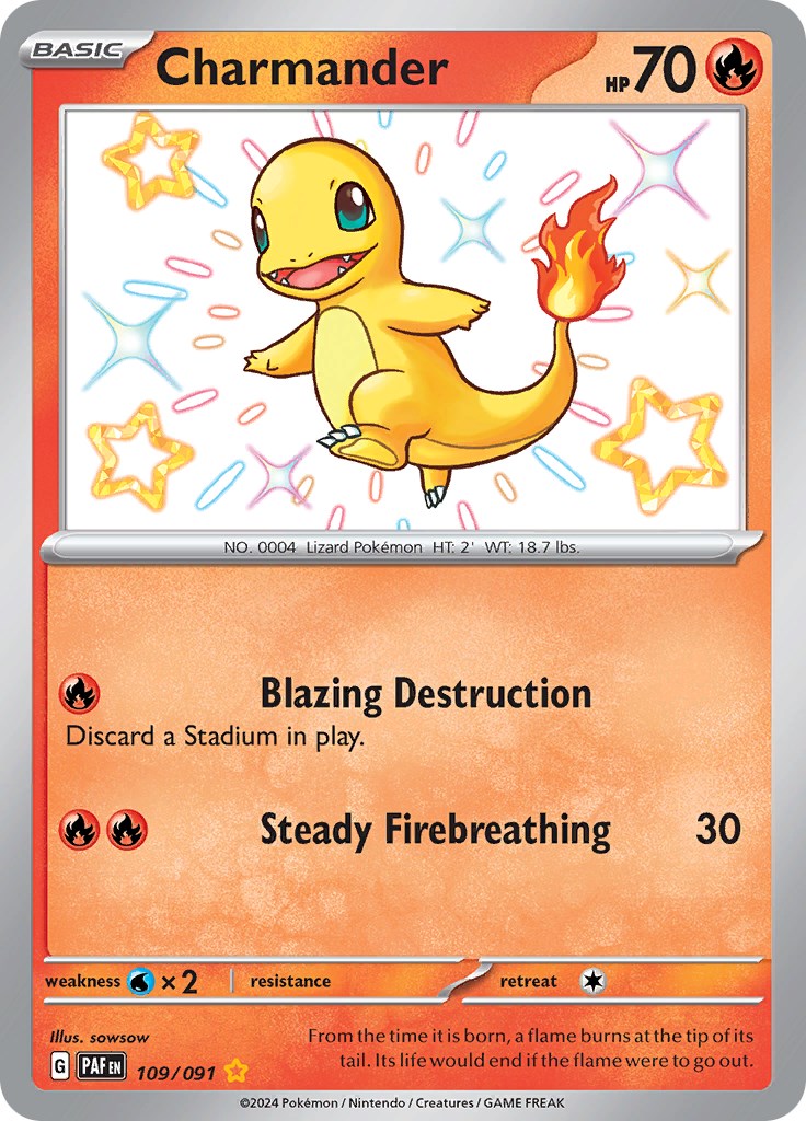 Charmander (109/091) [Scarlet & Violet: Paldean Fates] | Good Games Modbury