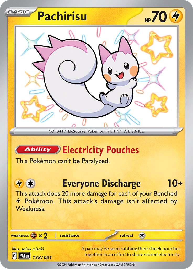 Pachirisu (138/091) [Scarlet & Violet: Paldean Fates] | Good Games Modbury