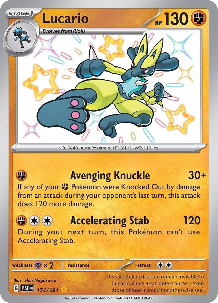 Lucario (174/091) [Scarlet & Violet: Paldean Fates] | Good Games Modbury