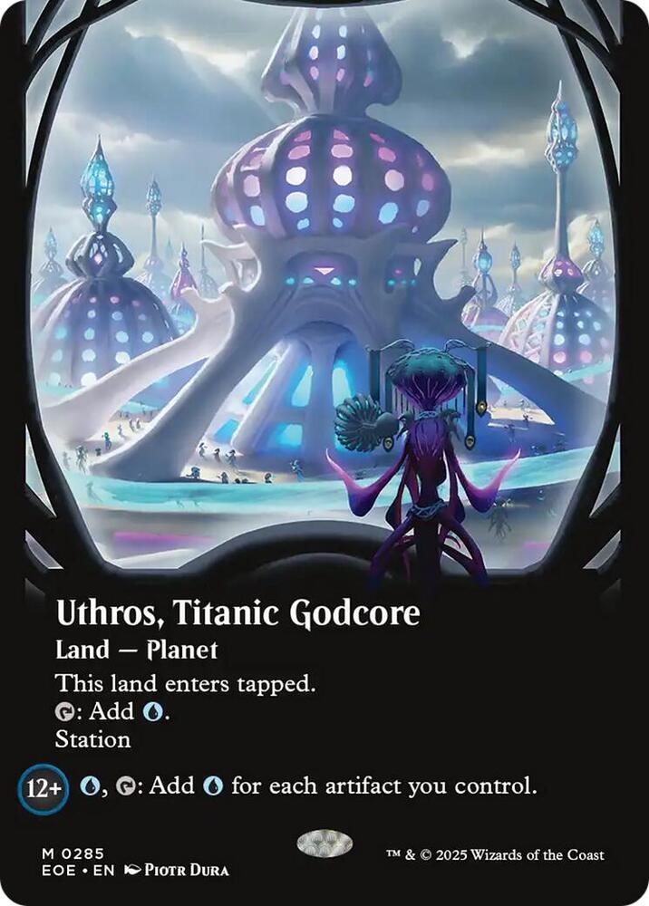 Uthros, Titanic Godcore 285/276 (Edge of Eternities)  - Borderless Foil | Good Games Modbury