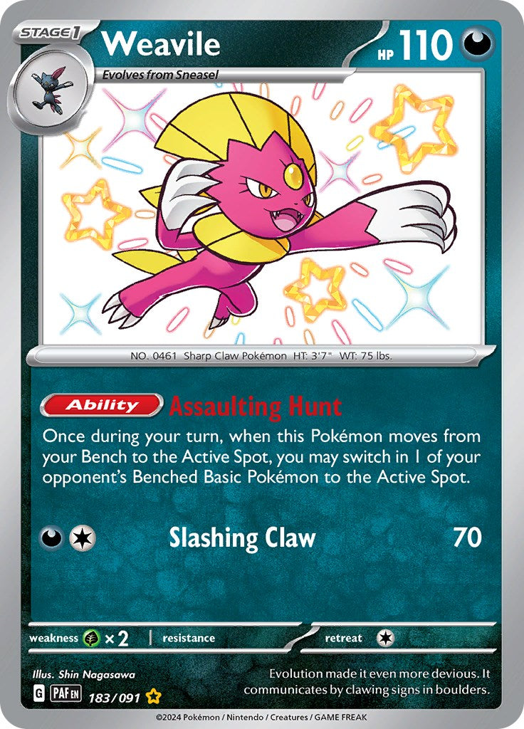 Weavile (183/091) [Scarlet & Violet: Paldean Fates] | Good Games Modbury