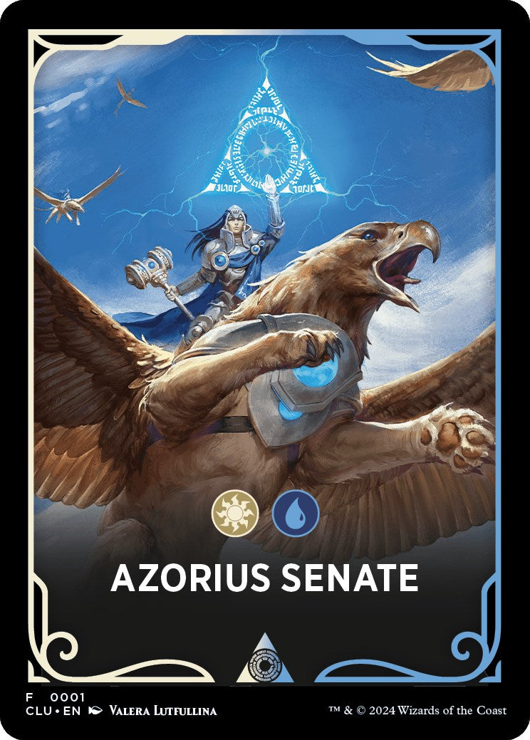 Azorius Senate Theme Card [Ravnica: Clue Edition Tokens] | Good Games Modbury