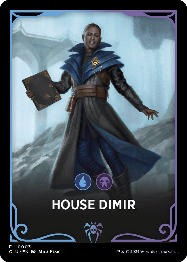 House Dimir Theme Card [Ravnica: Clue Edition Tokens] | Good Games Modbury