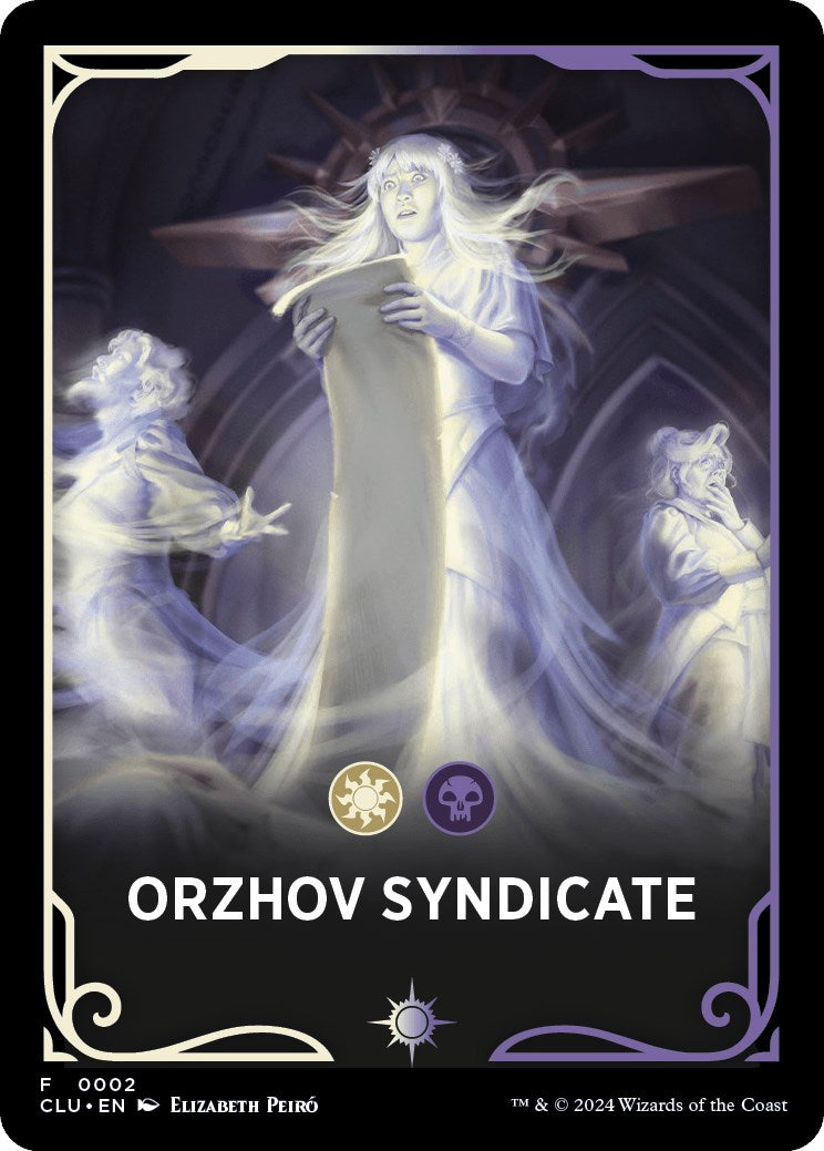 Orzhov Syndicate Theme Card [Ravnica: Clue Edition Tokens] | Good Games Modbury