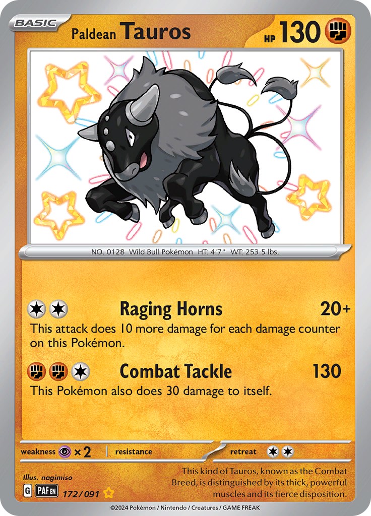 Paldean Tauros (172/091) [Scarlet & Violet: Paldean Fates] | Good Games Modbury