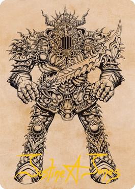 Iron Golem Showcase Art Card Gold Stamped Signature 80 (Art Series: Adventures in the Forgotten Realms)  | Good Games Modbury