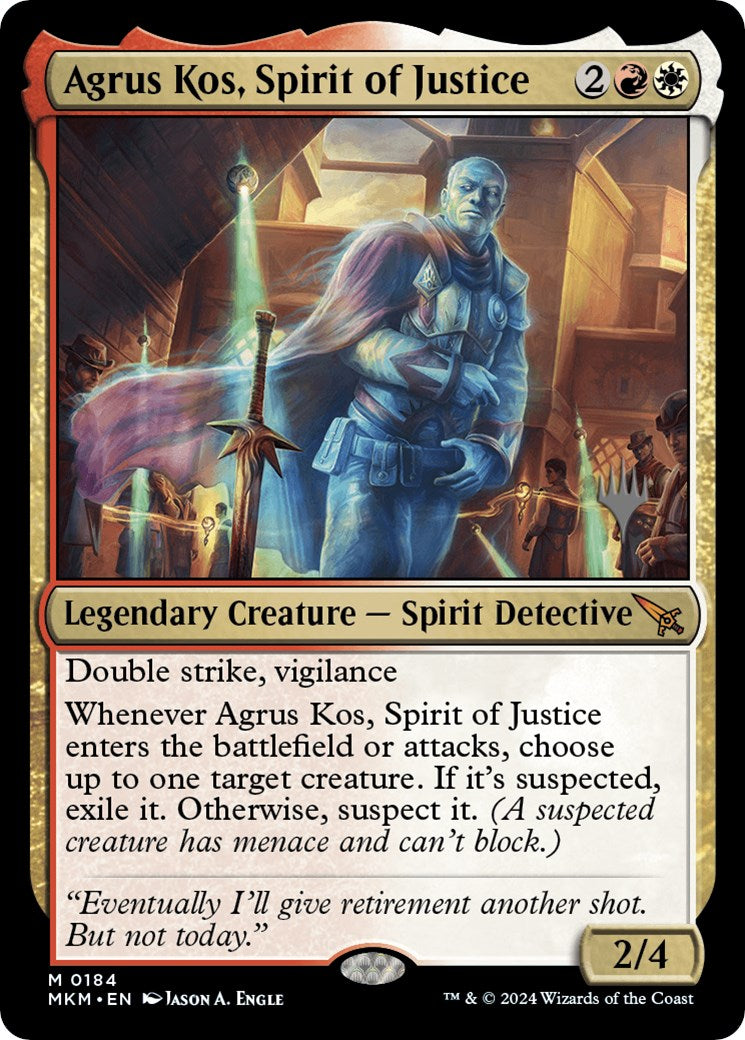 Agrus Kos, Spirit of Justice (Promo Pack) [Murders at Karlov Manor Promos] | Good Games Modbury