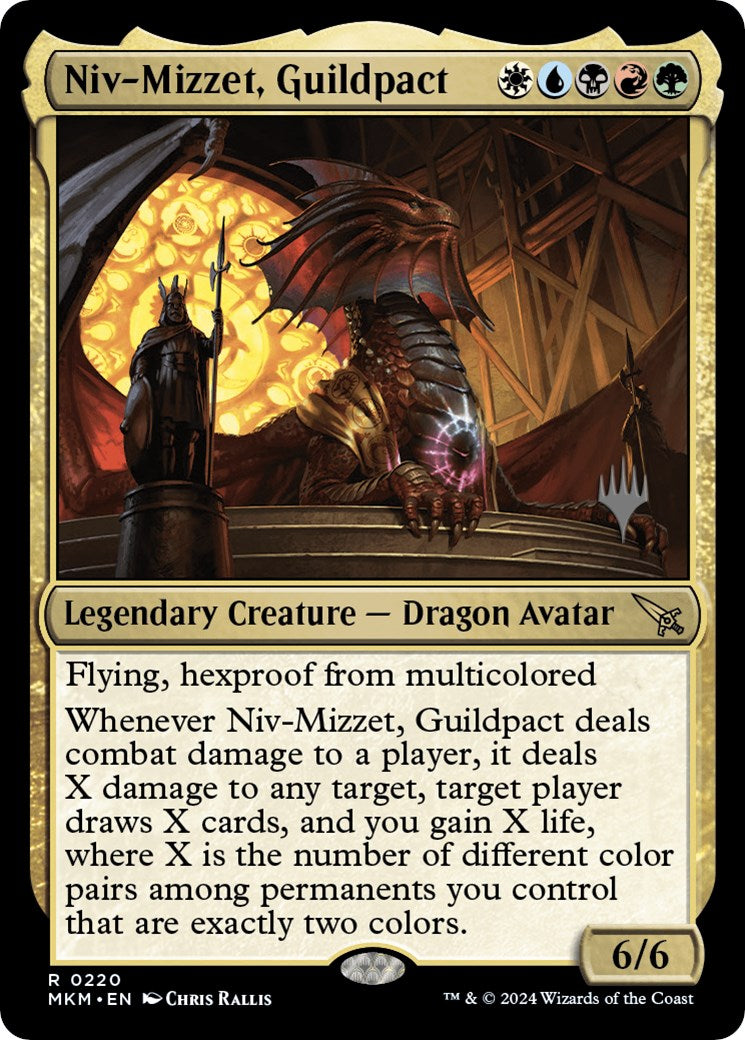 Niv-Mizzet, Guildpact (Promo Pack) [Murders at Karlov Manor Promos] | Good Games Modbury