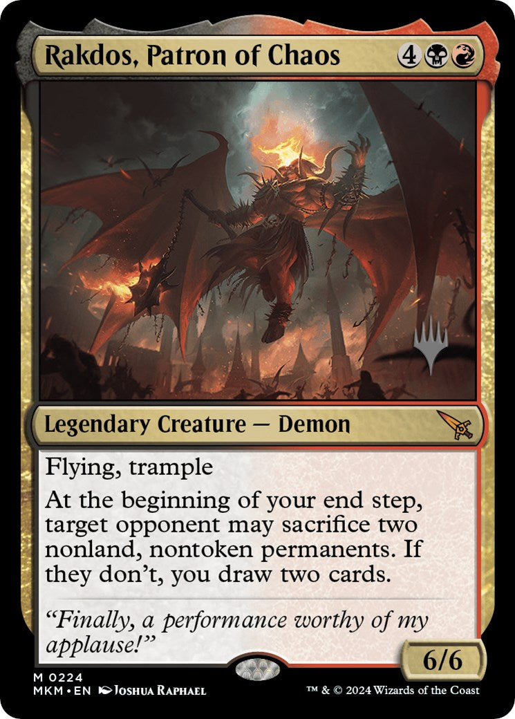 Rakdos, Patron of Chaos (Promo Pack) [Murders at Karlov Manor Promos] | Good Games Modbury