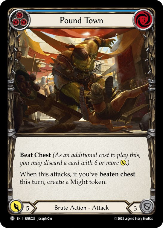 Pound Town (Blue) [RNR023] (Rhinar Hero Deck) | Good Games Modbury